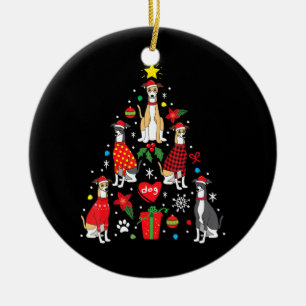 Décoration En Céramique Whippet Christmas Orament Tree Funny Dog Maman pap