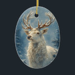 Décoration En Céramique White Stag Portrait Mysar Winter Art<br><div class="desc">Immergez-vous dans la magie de l'hiver avec ce portrait mystique d'un cerf blanc. Entourée d'un paysage enneigé serein,  la créature majestueuse est un symbole d'élégance et de tranquillité,  faisant de cette oeuvre un complément parfait à la collection ou à la décoration hivernale des amoureux de la nature.</div>
