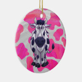 Décoration En Céramique Wild Me Vache rose et blanc (Droite)