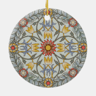 Décoration En Céramique William Morris Floral Circle Flower Illustration