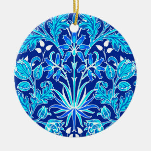 Décoration En Céramique William Morris Hyacinth Imprimer, Navy et Cobalt B