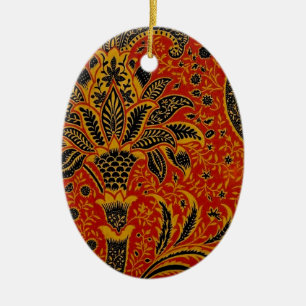 Décoration En Céramique William Morris India Rouge Floral Vintage Classiqu