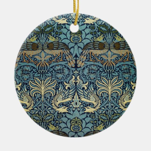 Décoration En Céramique William Morris Peacock and Dragon Woven Design (Devant)