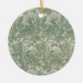 Décoration En Céramique William Morris tulip fond textile vert (Devant)