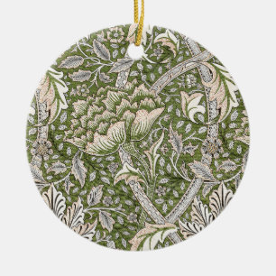 Décoration En Céramique : William Morris Windrush Motif Vert : Vintage
