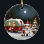 Décoration En Céramique Winter Corgi Caravan Christmas Adventure<br><div class="desc">Laissez-vous tenter par la magie d'une nuit d'hiver enneigée alors qu'une caravane glisse gracieusement à travers le paysage illuminé par la lune. La beauté sereine de la neige scintillante et l'éclat enchanteur de la lune créent une scène captivante, promettant une aventure de Noël inoubliable remplie de chaleur, de joie et...</div>