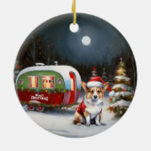 Décoration En Céramique Winter Corgi Caravan Christmas Adventure (Dos)
