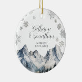 Décoration En Céramique Winter Mountain Wedding Ornament Gift Snowflakes (Droite)