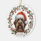Décoration En Céramique Wirehaired Pointing Griffon Dog Ceramic Ornament (Gauche)