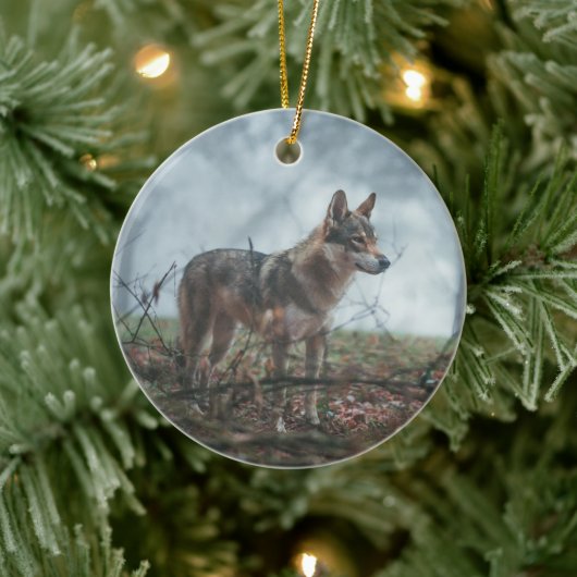 Décoration En Céramique Wolfdog (Arbre)