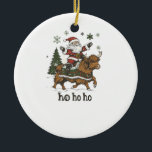 Décoration En Céramique Womens Xmas Tree Lighting Santa Riding Highland Co<br><div class="desc">Womens Xmas Tree Lighting Santa Riding Highland Cow Christmas V-Neck T-Shirt (3)</div>