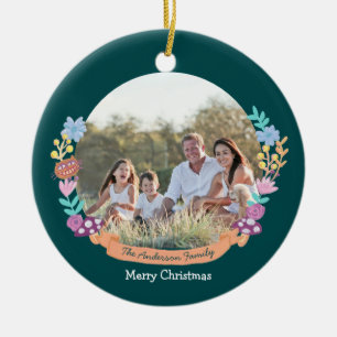 Décoration En Céramique Wonderland Dreamer fleurs wreath_green