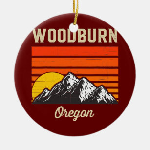 Décoration En Céramique Woodburn Oregon Retro City State Vintage USA