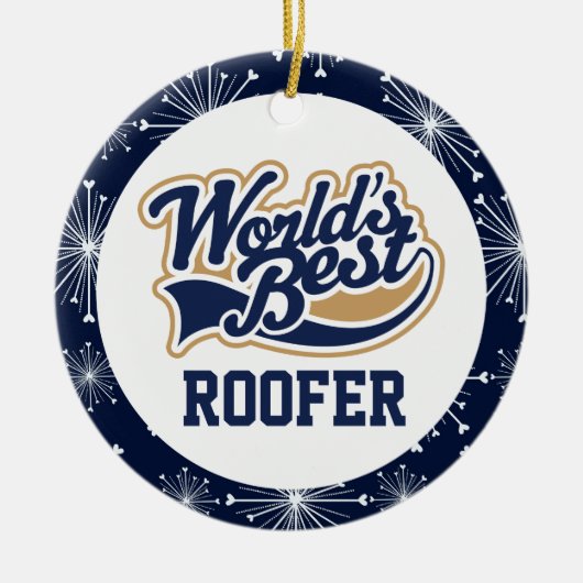 Décoration En Céramique World Best Roofer Cadeau (Devant)