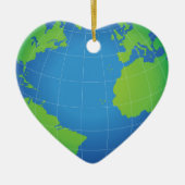 Décoration En Céramique World Globe Map (Devant)