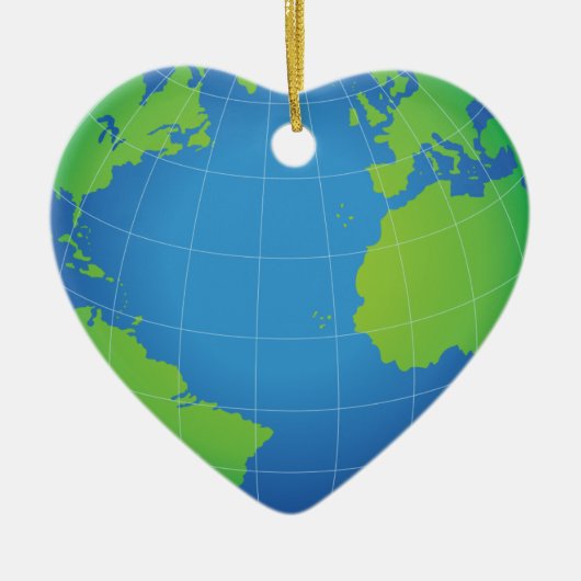 Décoration En Céramique World Globe Map (Devant)