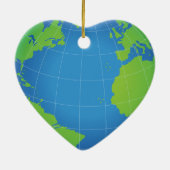 Décoration En Céramique World Globe Map (Dos)