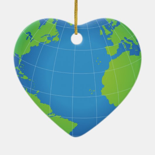 Décoration En Céramique World Globe Map (Dos)