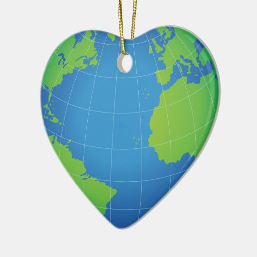 Décoration En Céramique World Globe Map (Gauche)