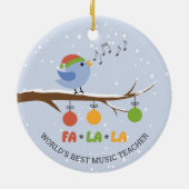 Décoration En Céramique Worlds Best Music Enseignant Chanter Oiseau Person (Dos)