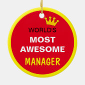 Décoration En Céramique Worlds Most Awesome - MANAGER / the best one (Dos)