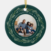 Décoration En Céramique Wreath d'hiver | Premier Noël dans notre nouvelle (Devant)