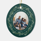 Décoration En Céramique Wreath d'hiver | Premier Noël dans notre nouvelle (Gauche)