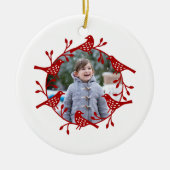 Décoration En Céramique Wreath d'oiseaux Photo moderne Scandi (Devant)