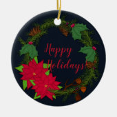 Décoration En Céramique Wreath Pine | Noël Personnaliser (Devant)