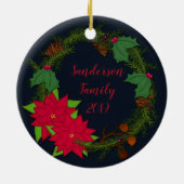 Décoration En Céramique Wreath Pine | Noël Personnaliser (Dos)