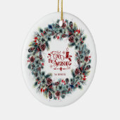 Décoration En Céramique Wreath 'Tis Season Monogramme (Droite)