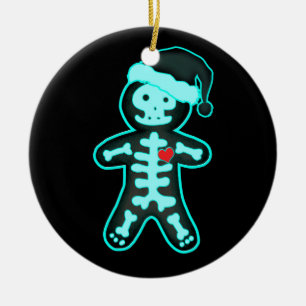 Décoration En Céramique X-Ray Gingerbread Homme Skeleton Christmas Nurse X