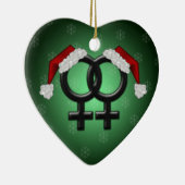 Décoration En Céramique Xmas GLBT - Vert lesbien (Droite)