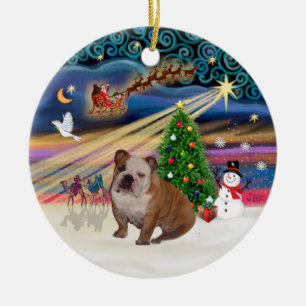 Décoration En Céramique Xmas Magic - Français Bulldog 1 (crème brune)