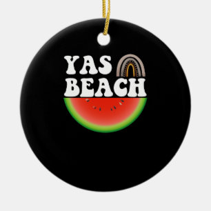 Décoration En Céramique Yas Beach Watermelon Summer Vacances Beach Cadeau