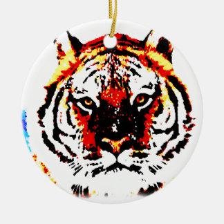 Décoration En Céramique Yeux de tigres sauvages