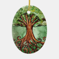 Yggdrasil Arbre Norse Mythologie Aquarelle