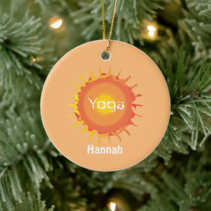 Décoration En Céramique Yoga solaire radiant