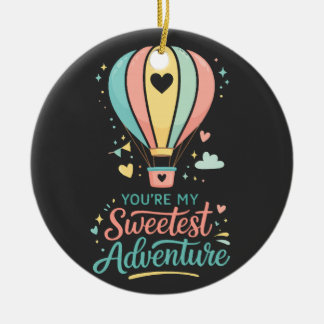 Décoration En Céramique You're My Sweetest Adventure | Cute Pastel Hot Air