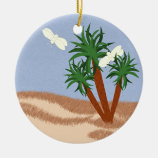 Décoration En Céramique Yucca Plantes et Yucca Moths Whimsical Cartoon Art