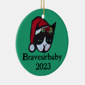 Décoration En Céramique Yule Kitty Chat (Droite)