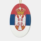 Décoration En Céramique Zastava Srbije, drapeau serbe (Gauche)