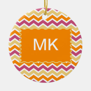 Décoration En Céramique ZigZag tribale dynamique