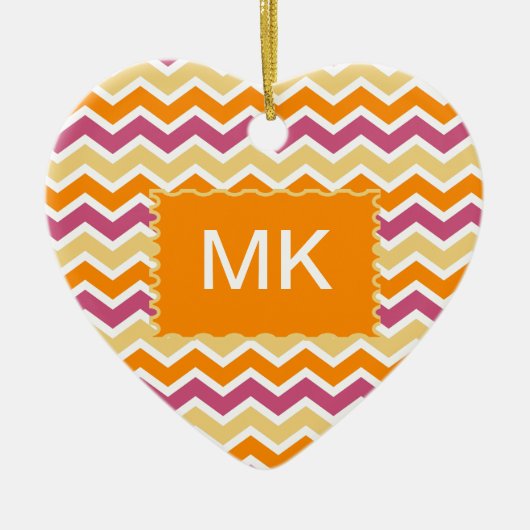 Décoration En Céramique ZigZag tribale dynamique (Devant)