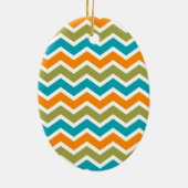 Décoration En Céramique Zigzag, une tribu dynamique de Peacock (Dos)