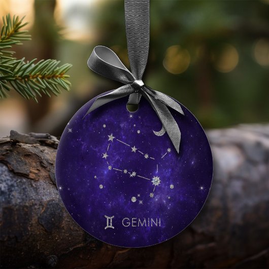 Décoration En Céramique Zodiac Purple Gemini | Horoscope d'astrologie cosm