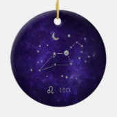 Décoration En Céramique Zodiac Purple Leo | Horoscope d'astrologie cosmiqu (Dos)