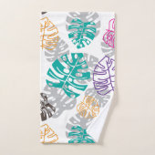 décoration feuille serviette de bain (Serviette à main)