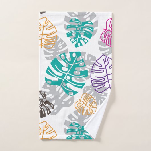 décoration feuille serviette de bain (Serviette à main)