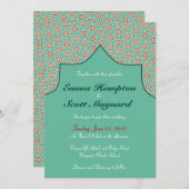 Décoration géométrique marocaine faire-part de mar (Devant / Derrière)